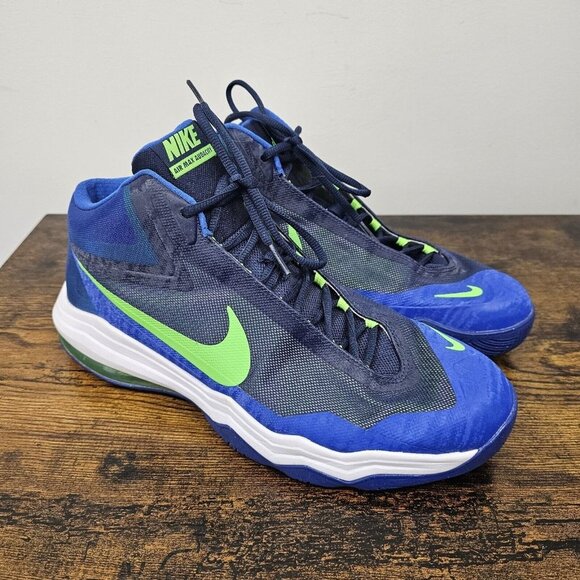 Nike Air Max Audacity 704920-401 Basketball Shoes Mid Blue Green Mens Size 11